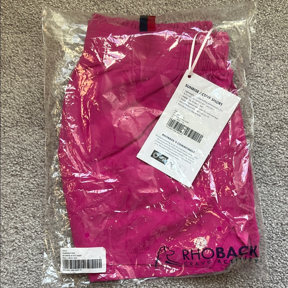 Rhoback Pink sunrise active shorts